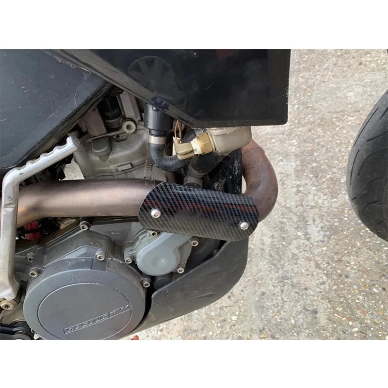 Universal Motorcycle Exhaust Pipe Carbon Fiber Style Heat Shield Cover Muffler Protector Guard Moto Accessories thumbnail 5