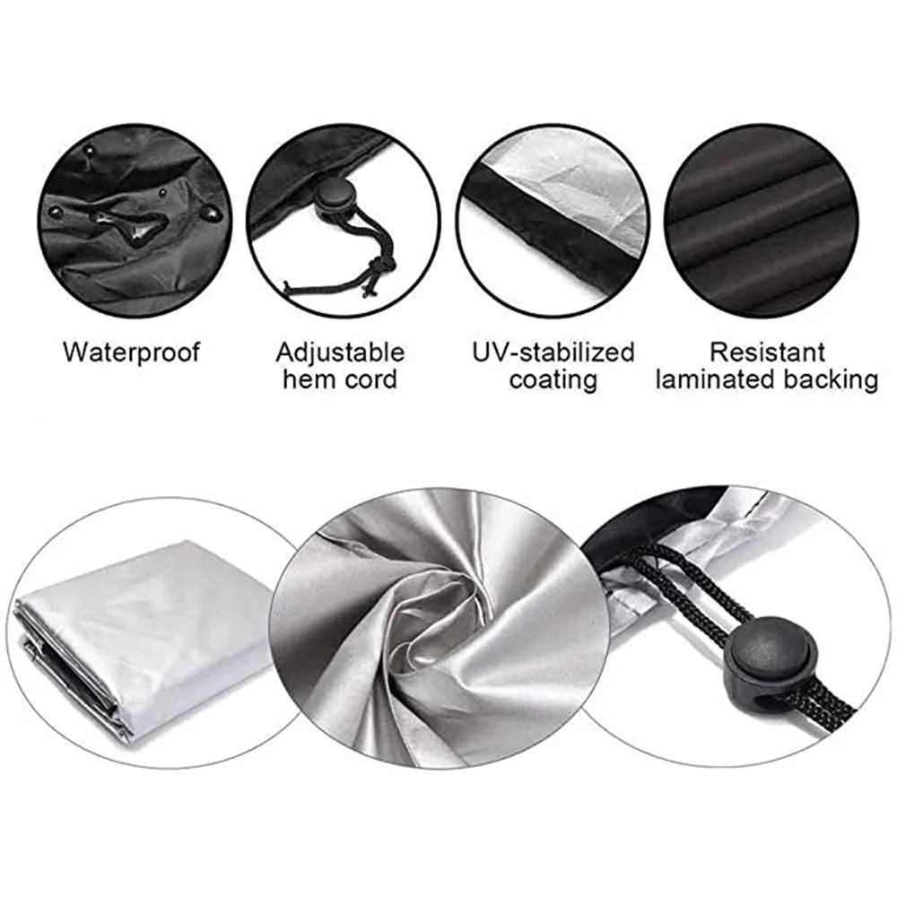 210D Heavy duty Waterproof Patio Furniture Cover Rectangular Garden Rain Snow Outdoor Cover for Sofa Table Chair Wind-Proof thumbnail 4
