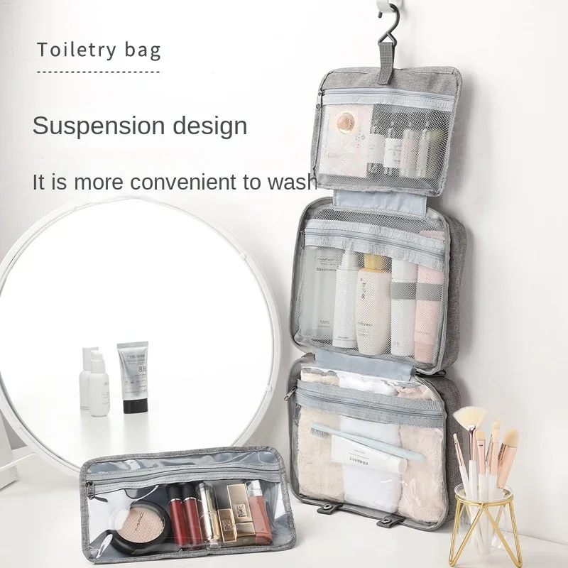 Travel Waterproof Folding Dry and Wet Separation Toiletry Bag Cosmetic Storage Bag Large Capacity Cosmetic Bag thumbnail 2