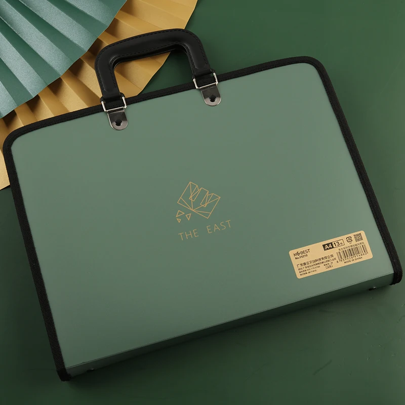 13 Grids A4 Multi-Layer Expanding Document Storage Bag Thickened File Folder for Office School Stationery Organization thumbnail 4