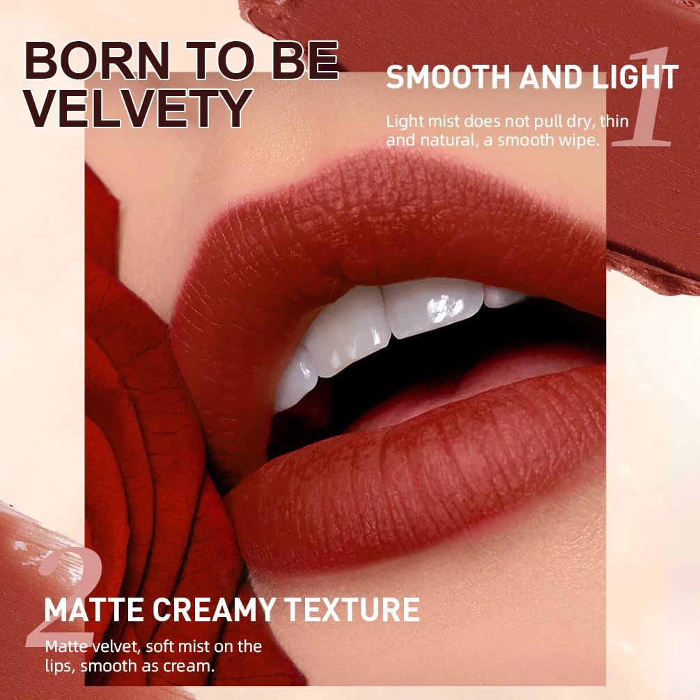 QIBEST 2pcs Lipstick Lipliner Pen Set Matte Nude Lip Liner Pencil Waterproof Long Lasting Lipstick Pen Contour Makeup For Women thumbnail 3