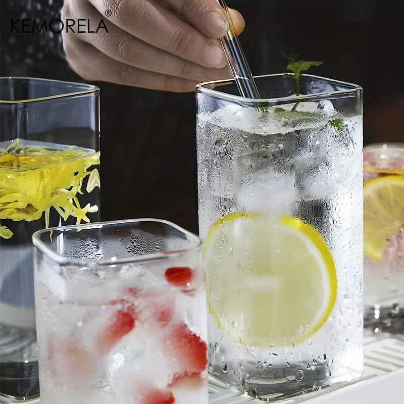 4pcs Drinking Glasses Cups 15oz/19oz Thin Highball Glasses Clear Tall Glass Cups For Water  Juice Beer  Drinks And Cocktail thumbnail 3
