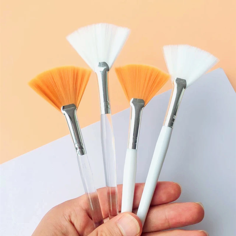 10/20/50pcs Fan Shape Facial Mask Brush Multifunctional Makeup Brushes Essential Oil Women Facial Body Beauty Makeup Tools Brush thumbnail 2