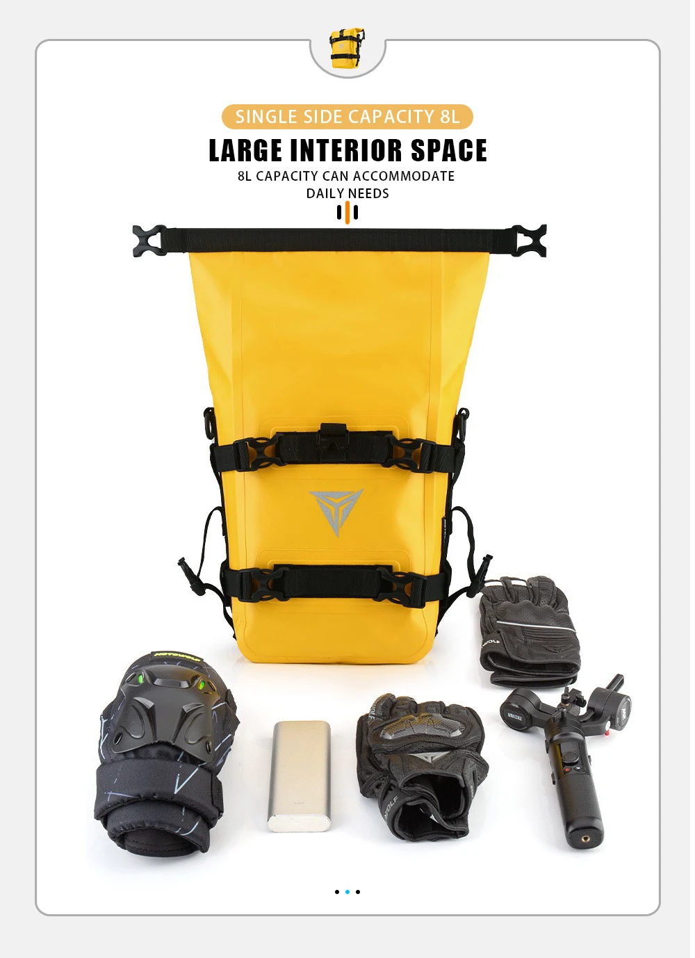 For R1250GS R1250 GS ADV R 1250GS Adventure GSA Motorcycle Frame Crash Bars Waterproof Bag Bumper Repair Tool Placement Bag thumbnail 5