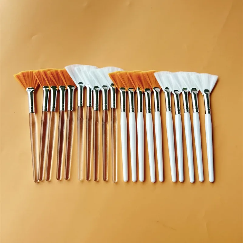 10/20/50pcs Fan Shape Foundation Makeup Brushes Multifunctional Facial Mask Brush Essential Oil Women Beauty Makeup Tools Brush thumbnail 3