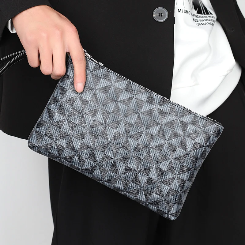 Fashion Soft PU Leather Men Clutch Bag Luxury Male Money Handbag High Quality Business Men Cardholder Case thumbnail 2