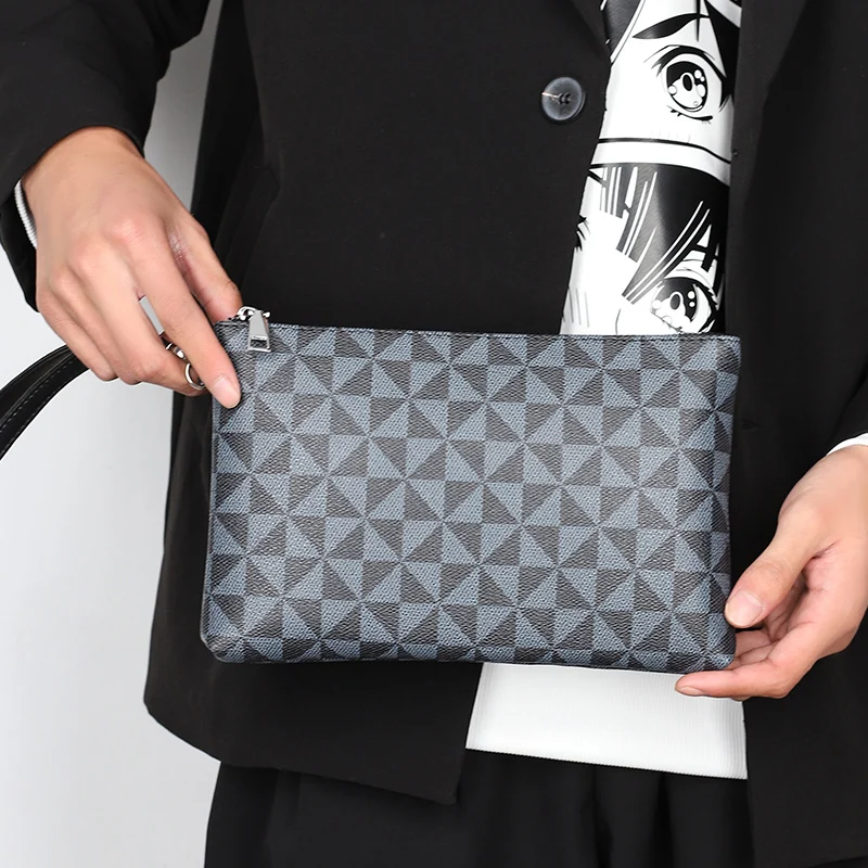 Fashion Soft PU Leather Men Clutch Bag Luxury Male Money Handbag High Quality Business Men Cardholder Case thumbnail 3