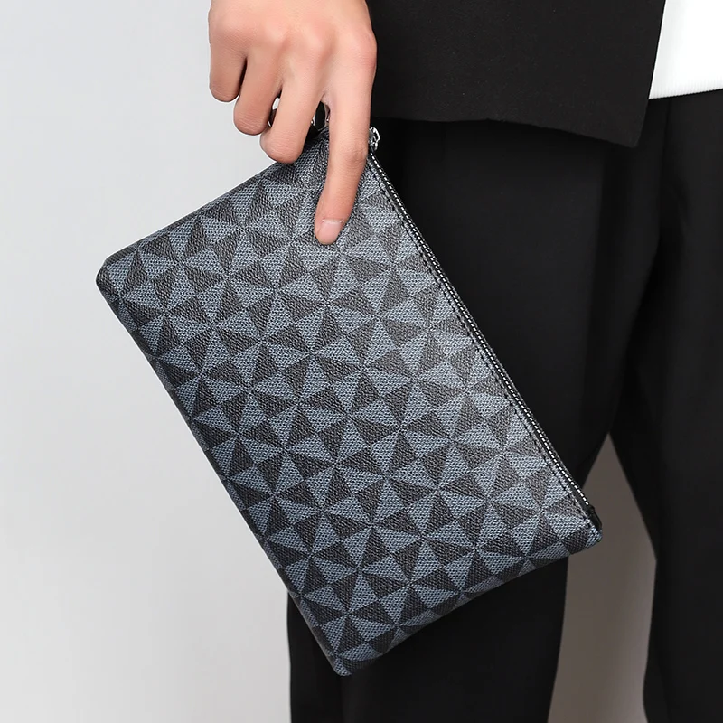 Fashion Soft PU Leather Men Clutch Bag Luxury Male Money Handbag High Quality Business Men Cardholder Case thumbnail 4