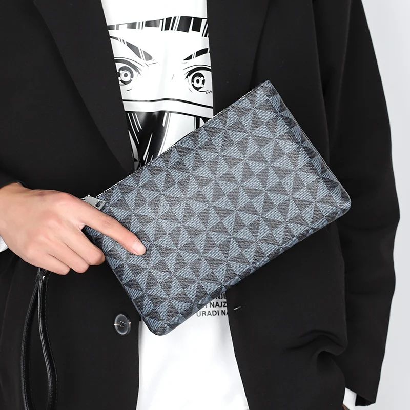 Fashion Soft PU Leather Men Clutch Bag Luxury Male Money Handbag High Quality Business Men Cardholder Case thumbnail 6
