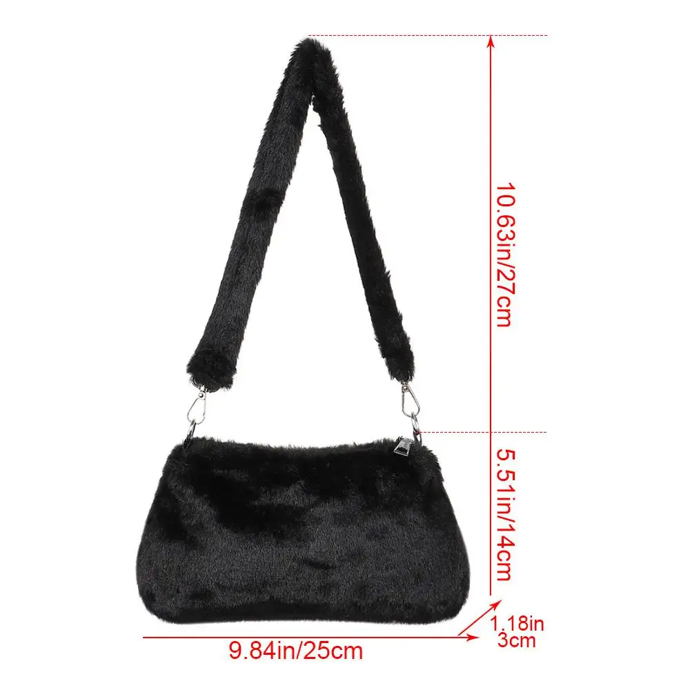 New Women's Casual Shoulder Bag Animal Print Leopard Plush Lady Shoulder Underarm Bag Female Messenger Bag Crossbody Bags thumbnail 6