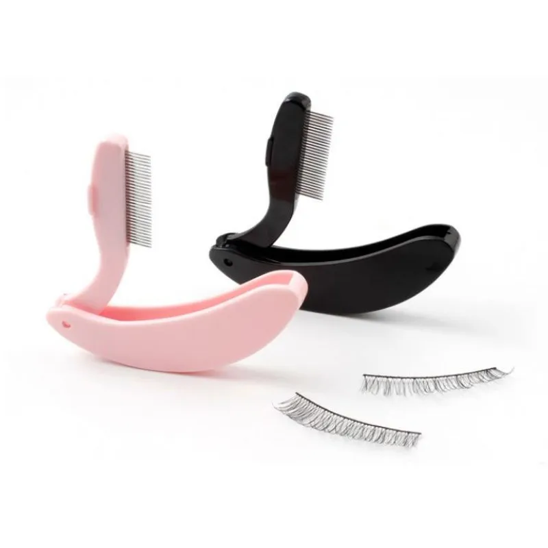 1pc Eyelash Beauty Collapsible Separator Portable Eyelash Brush Comb Mascara Curl Eye Lash Stainless Steel Eyelash Combing Tools thumbnail 2