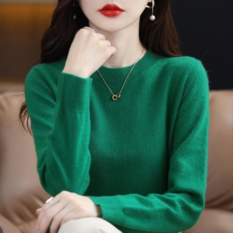 New Women Sweater O-neck Autumn Winter Basic Pullover Warm Casual Pulls Jumpers Korean Fashion Spring Knitwear Bottoming Shirt thumbnail 5