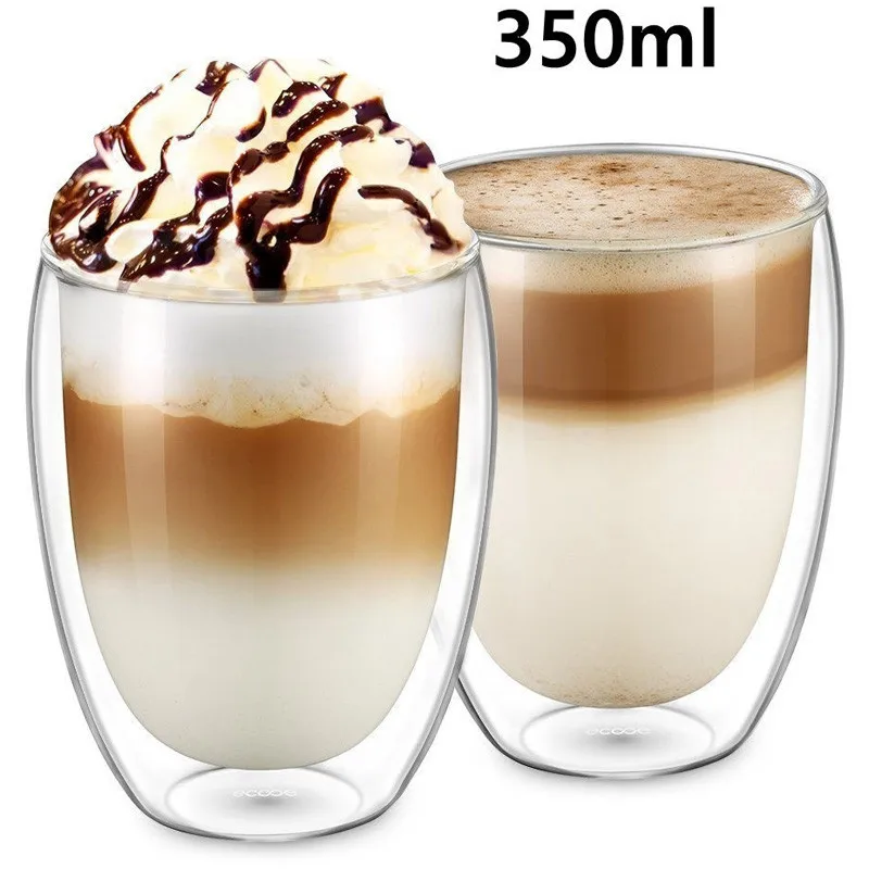 1 pcs Heat-resistant Double Wall Glass Cup Beer Espresso Coffee Cup Set Handmade Beer Mug Tea glass Whiskey Glass Cups Drinkware thumbnail 6