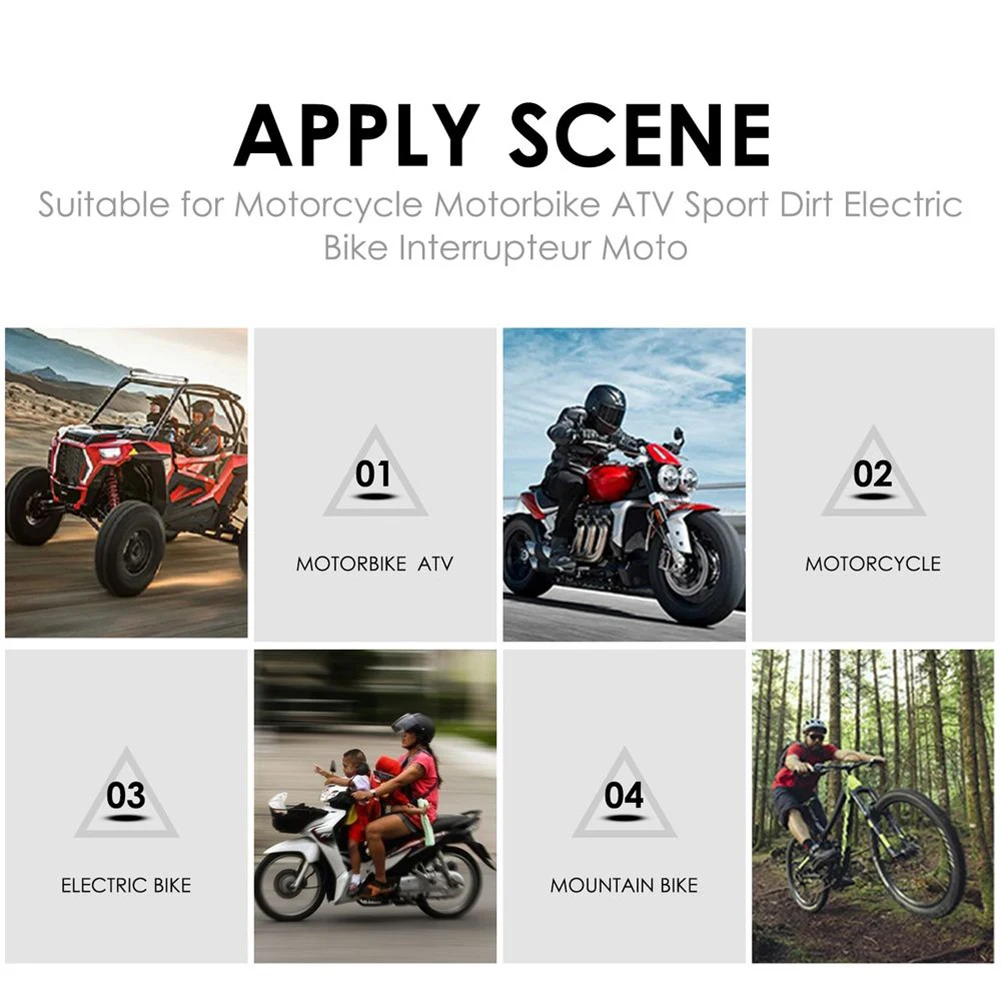 Motorcycle Handlebar Headlight Switch Motorbike Fog Spotlight On/Off Switch Aluminum Alloy Switch For 12V 22mm Scoote thumbnail 5