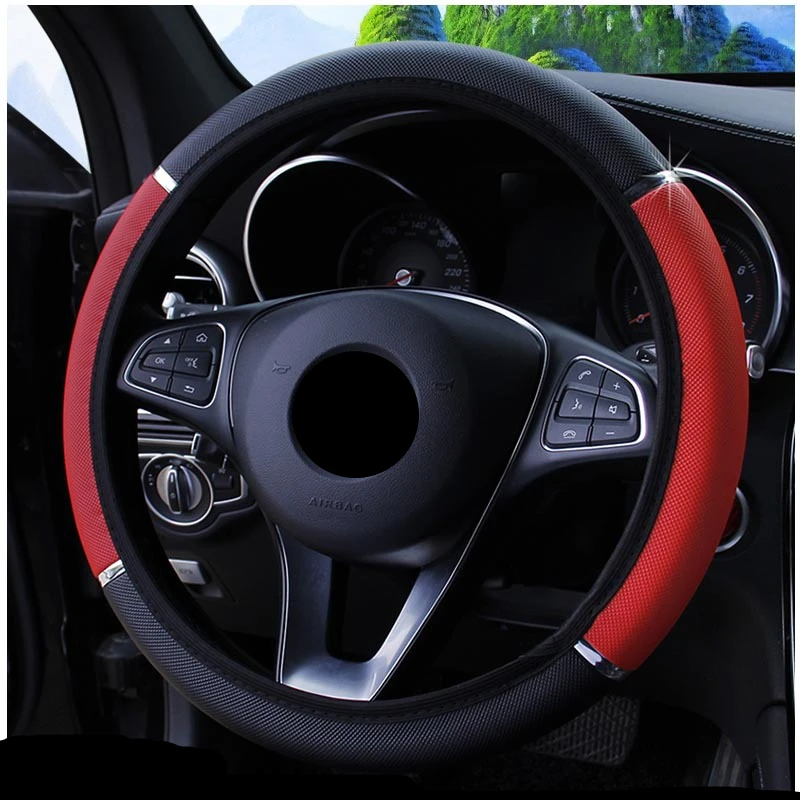 Anti Slip PU Car Leather Steering Covers for Opel Astra Corsa Insignia Astra Vauxhall Mokka Antara Meriva Zafira Corsa thumbnail 2