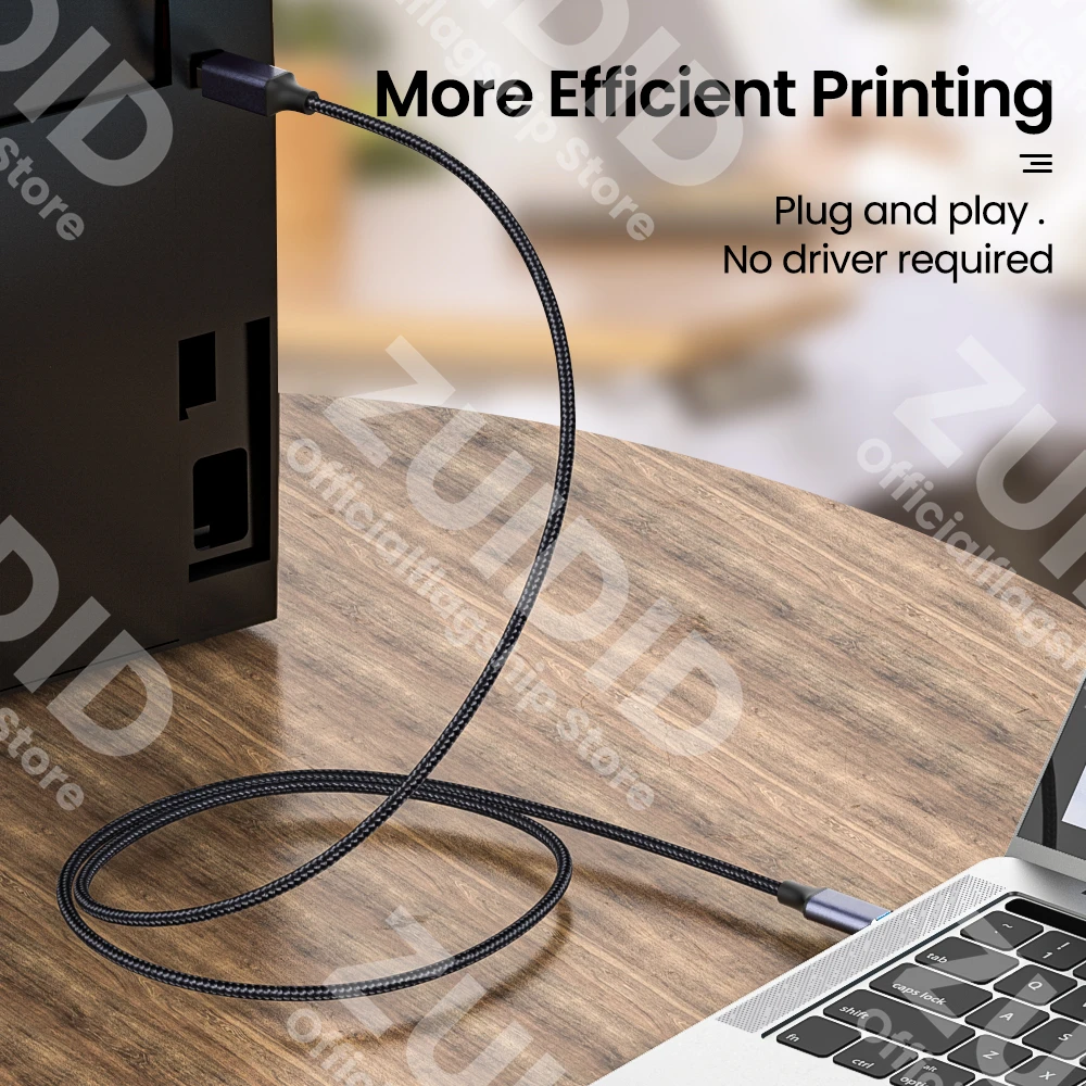 USB Type-C to USB Type B 2.0 Cable for New MacBook Pro HP Canon Brother Epson Dell Samsung Printer Type C Printer Scanner Cord thumbnail 2