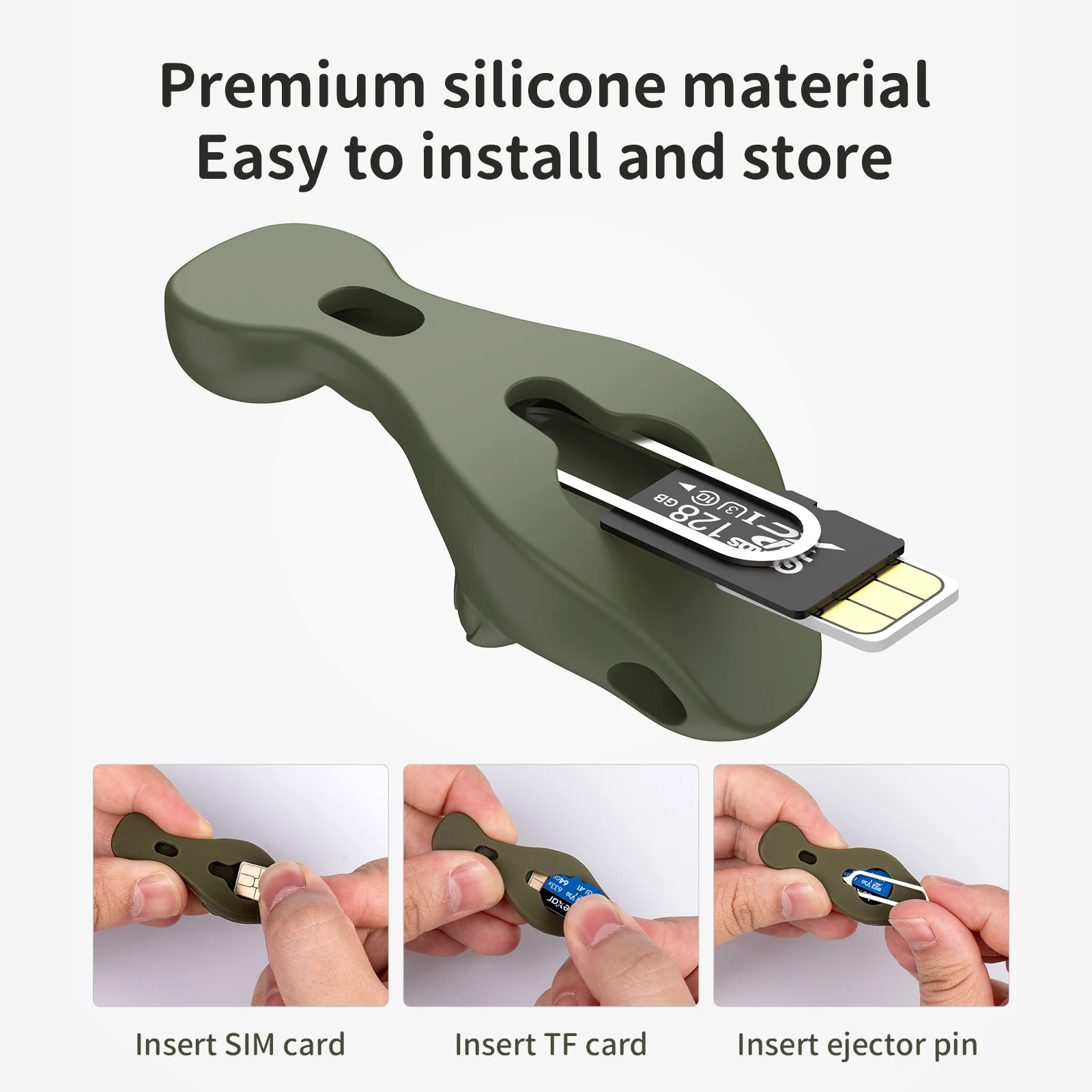 15PCS SIM Card Removal Needle Pin & Anti-lost Tray Charm Keychain Split Rings Phone SIM TF Card Storage Case Ejecter Tool Needle thumbnail 3