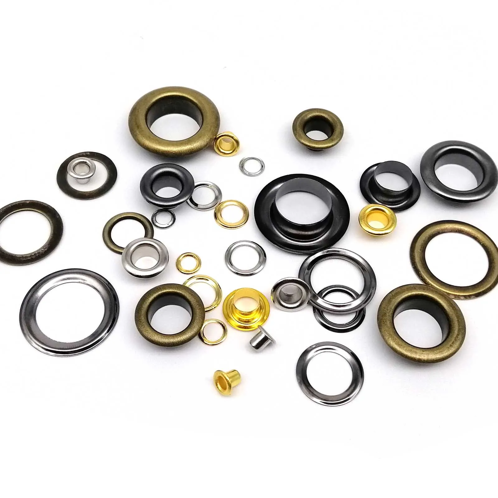 50 sets 6mm 8mm 10mm 12mm High Quality Leather Bag Shoes Belt Canvas Cap Clothes Eyelet With Washer Grommet Ring Air Hole Repair thumbnail 2