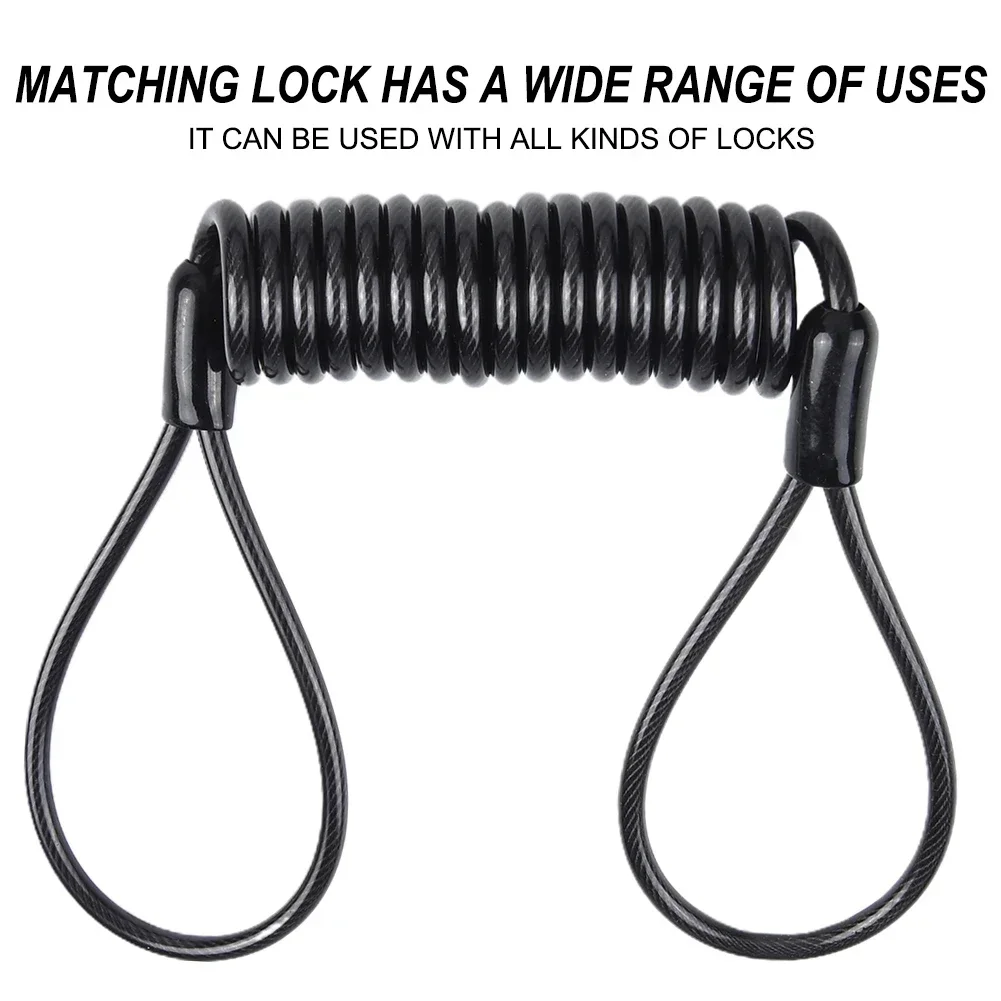 1pcs Helmet Motorcycle Disc Brake Lock Anti-theft Spring Reminder Rope 120cm 2 Looped-ends Spring Cord For External Engine Motor thumbnail 6