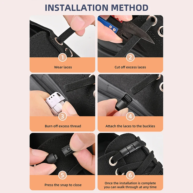 8mm No Tie Shoe Laces Press Lock Shoelaces Without Ties Elastic Laces Sneaker Kids Adult Widened Flat Shoelace for Shoes thumbnail 4
