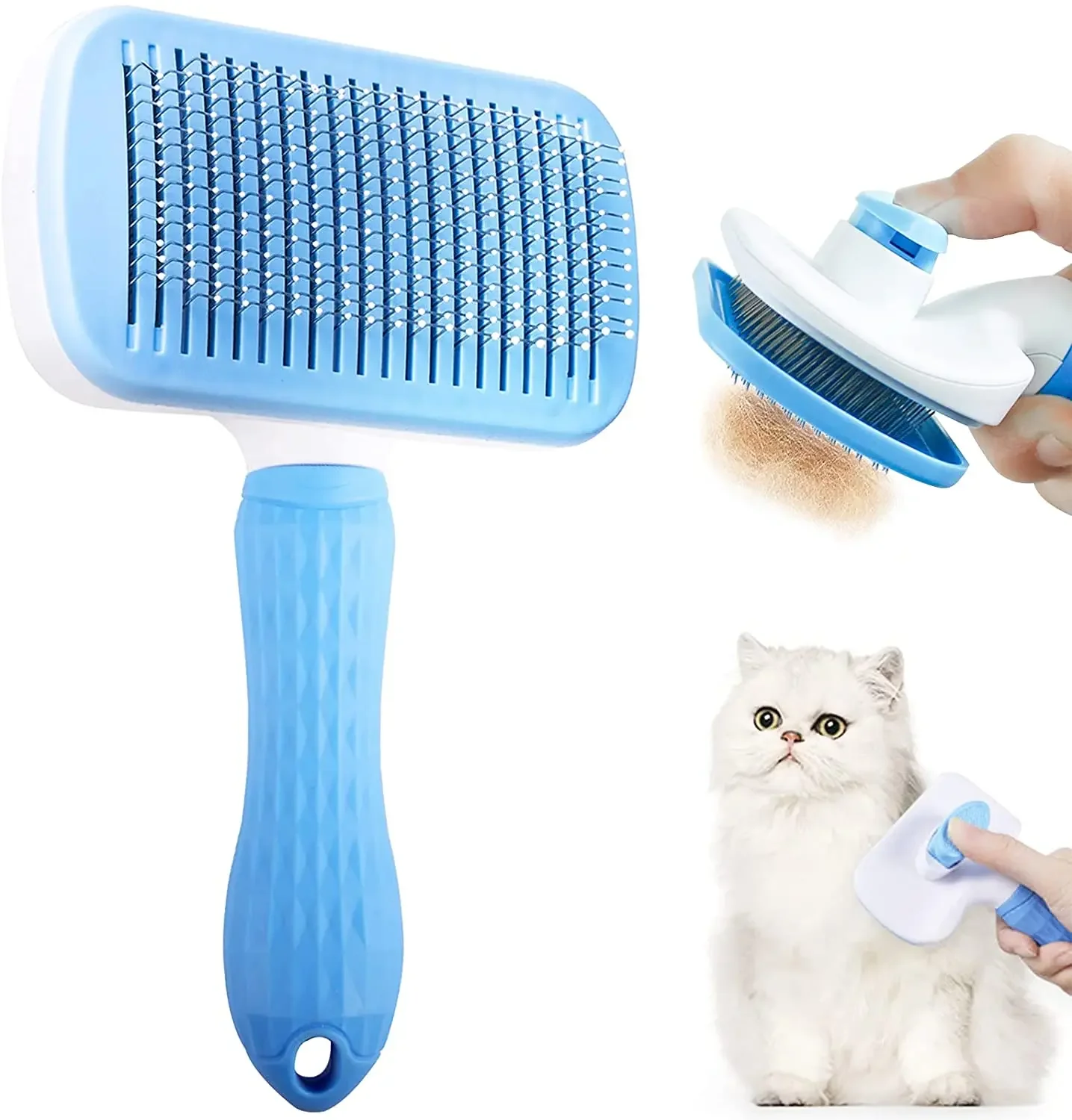 Dog Hair Remover Brush Cat Dog Hair Grooming And Care Comb For Long Hair Dog Pet Removes Hairs Cleaning Bath Brush Dog Supplies thumbnail 2