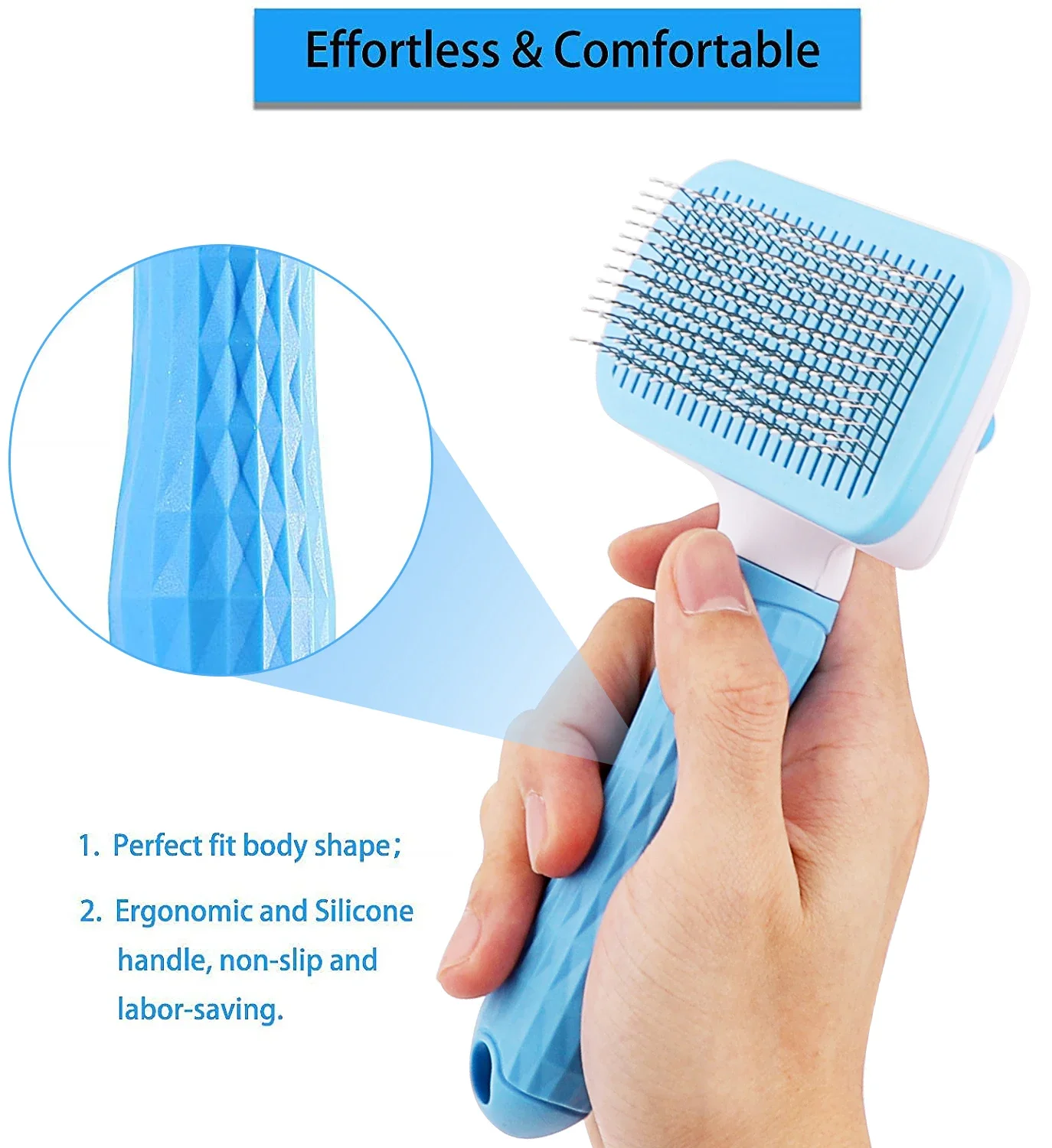 Dog Hair Remover Brush Cat Dog Hair Grooming And Care Comb For Long Hair Dog Pet Removes Hairs Cleaning Bath Brush Dog Supplies thumbnail 6