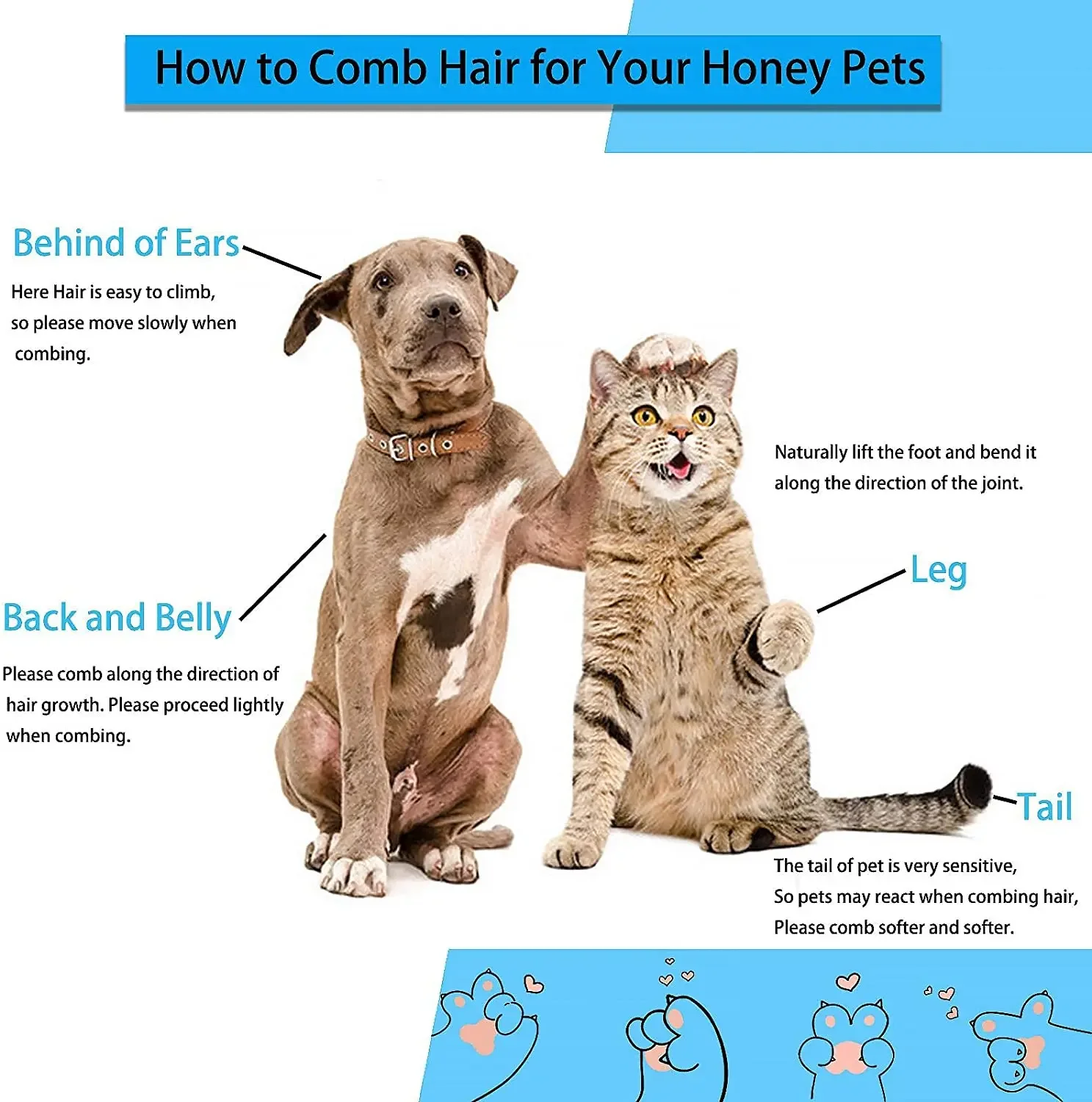 Dog Hair Remover Brush Cat Dog Hair Grooming And Care Comb For Long Hair Dog Pet Removes Hairs Cleaning Bath Brush Dog Supplies thumbnail 5