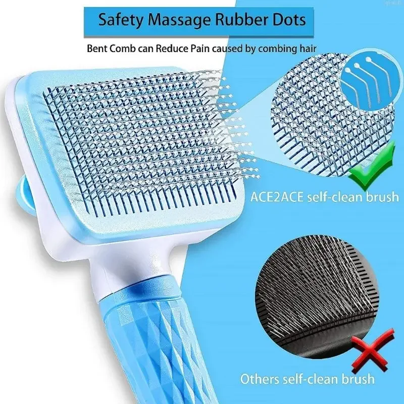 Dog Hair Remover Brush Cat Dog Hair Grooming And Care Comb For Long Hair Dog Pet Removes Hairs Cleaning Bath Brush Dog Supplies thumbnail 4