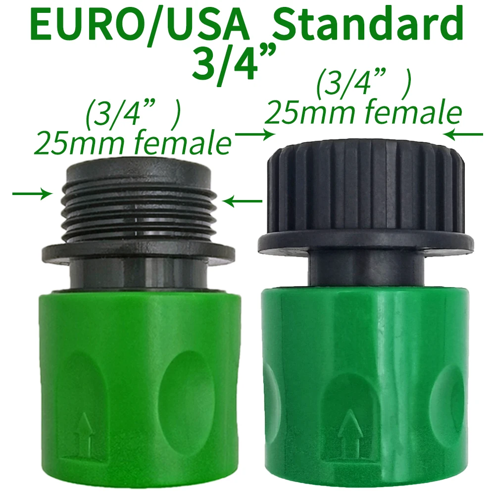 Quick Connector Nipple EURO USA 3/4 Inch Male Threaded Hose Pipe Adapter for Garden Tubing Drip Irrigation Watering System thumbnail 3