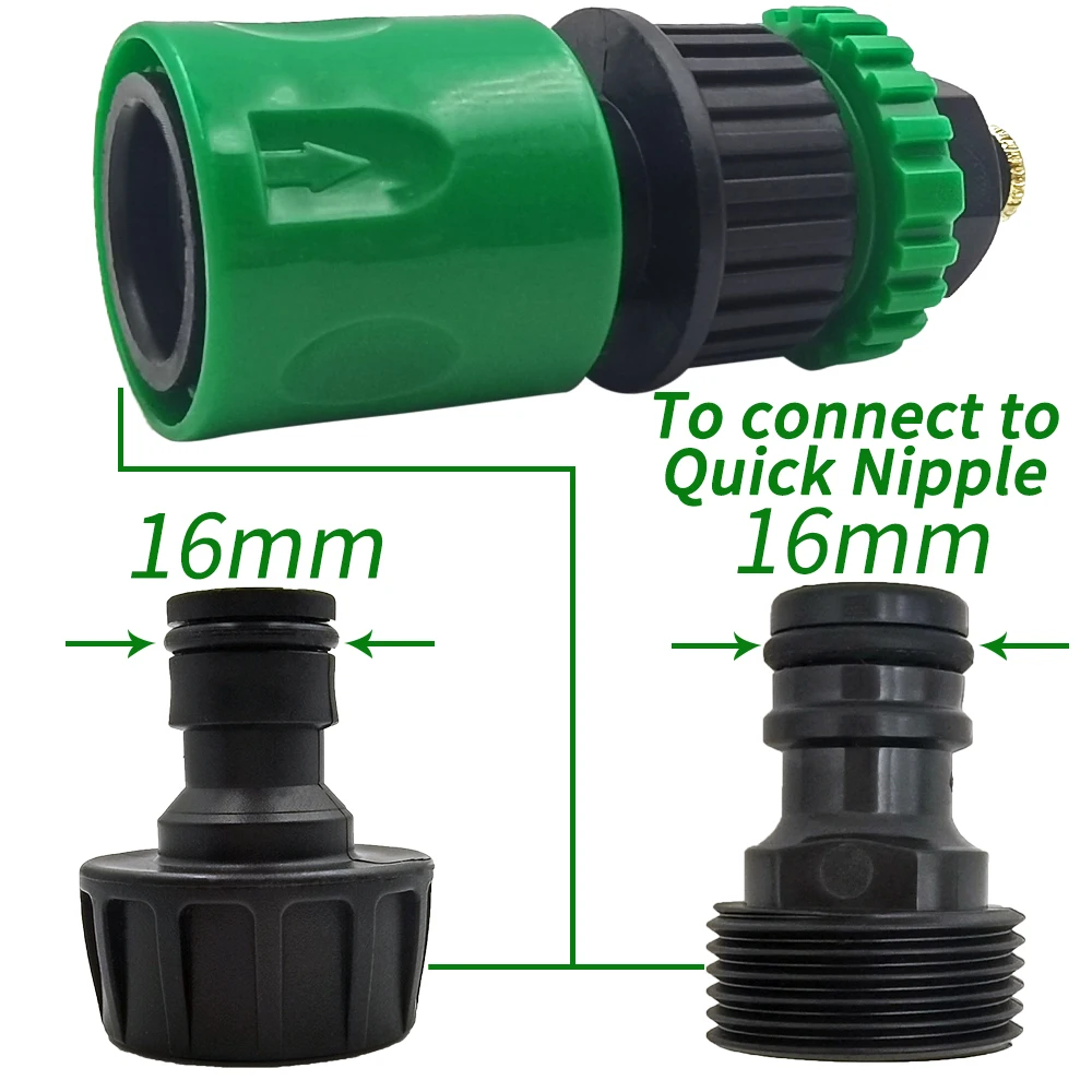 Quick Connector Nipple EURO USA 3/4 Inch Male Threaded Hose Pipe Adapter for Garden Tubing Drip Irrigation Watering System thumbnail 4