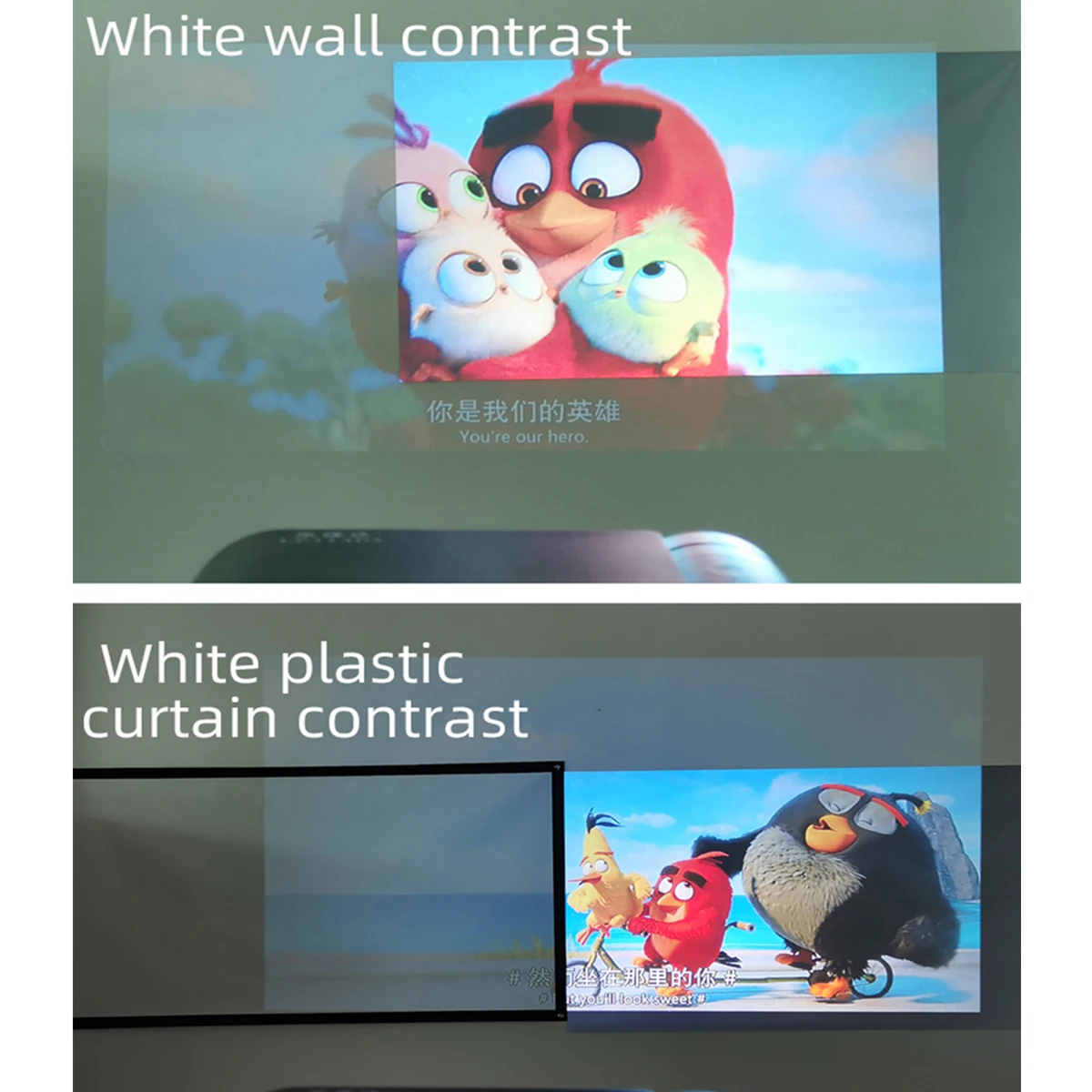 MIXITO Projector Screen Simple 16:9 Anti-Light Curtain 30 72 84 92 100 106 120 130 133 Inches Home Outdoor Office Portable 3d HD thumbnail 2