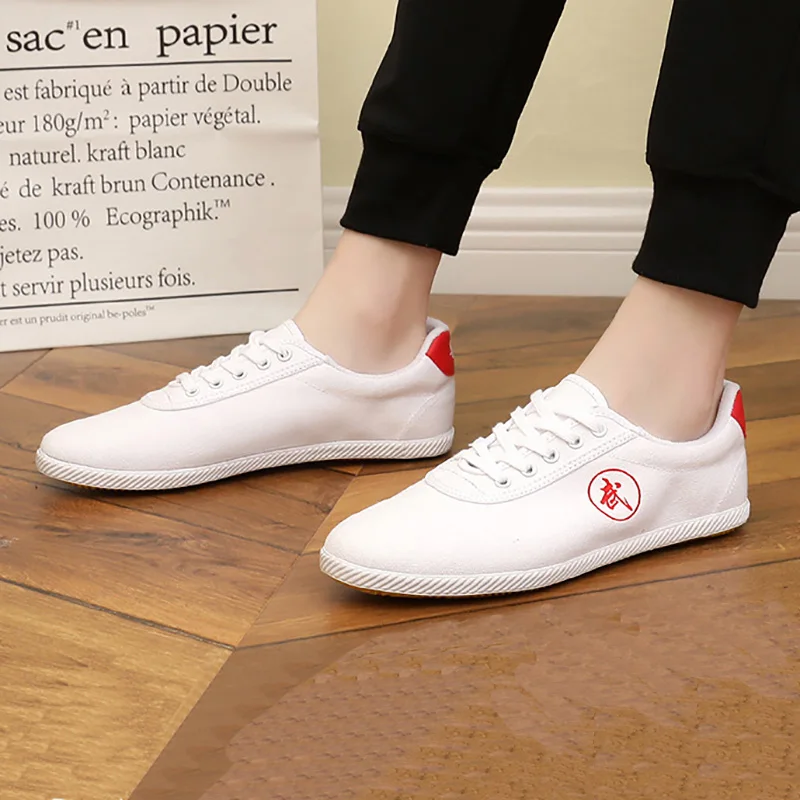 Professional EU35-46 Canvas Kung Fu Martial Arts Tai Chi Taekwondo Wu Shu Karate Sports Sneakers Adult Shoes Large Size thumbnail 4