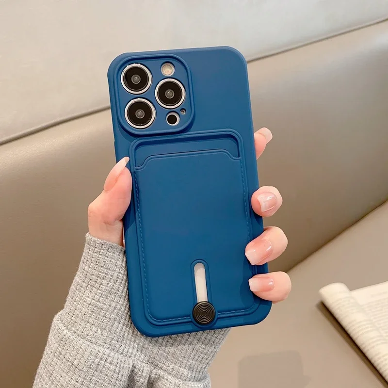 with card holder phone case for iphone 16 13 14 12 11 15 pro max soft cover case for iphone x xs xr max funda Camera protection thumbnail 6