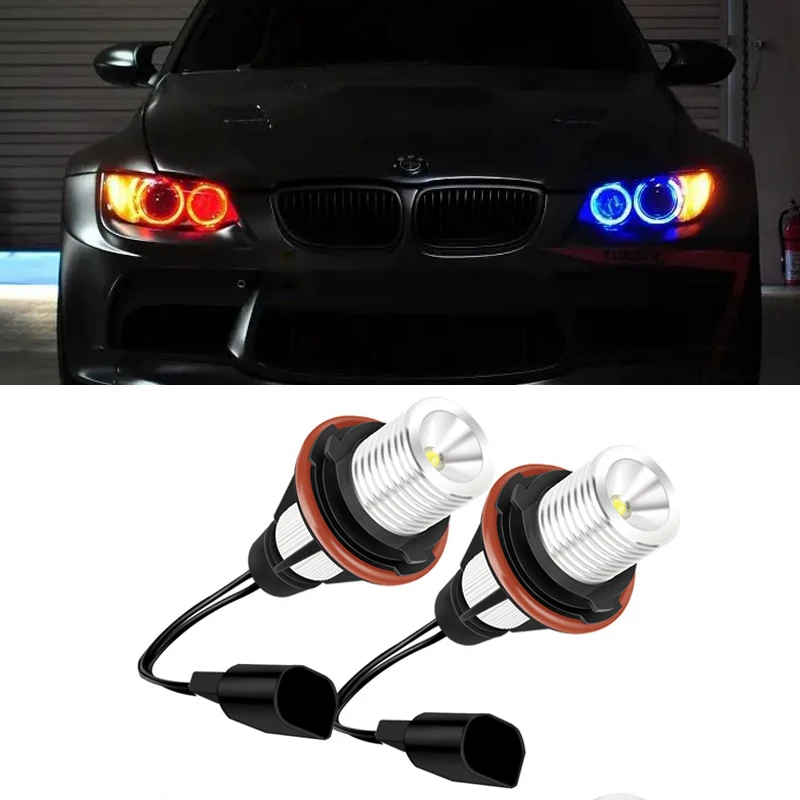2pcs Error Free Car LED Angel Eyes Marker Light Bulb Lamp for BMW 1 5 6 7 series E87 E39 M5 E60 E61 E63 E64 x3 E83 X5 E53