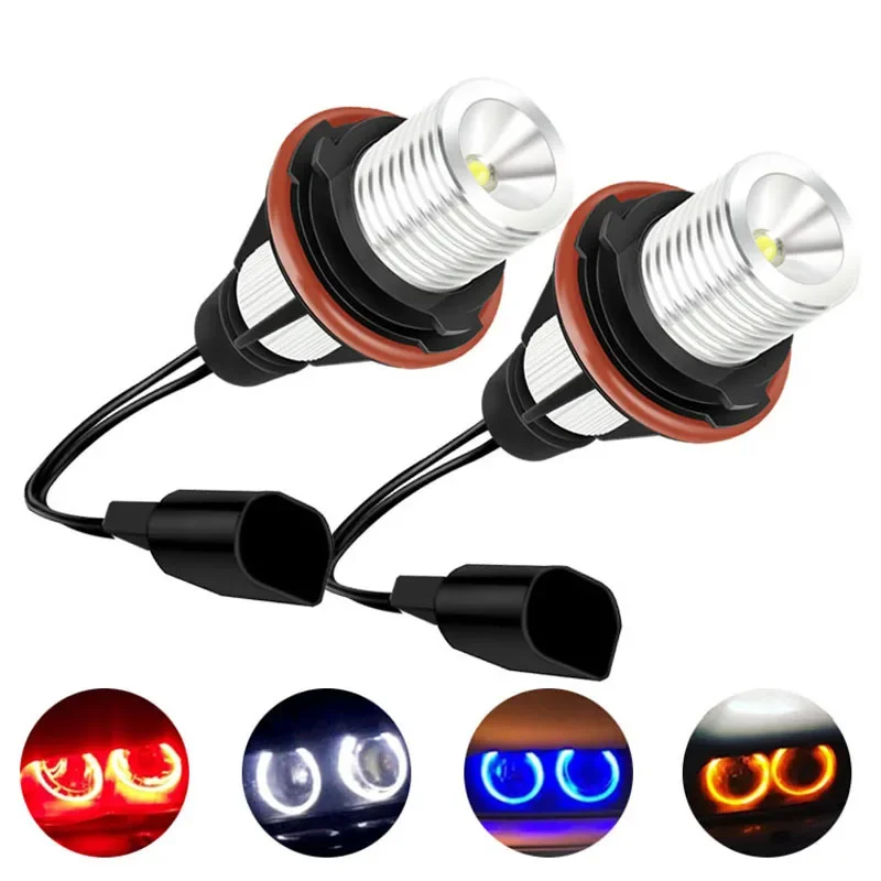 2pcs Error Free Car LED Angel Eyes Marker Light Bulb Lamp for BMW 1 5 6 7 series E87 E39 M5 E60 E61 E63 E64 x3 E83 X5 E53 thumbnail 2