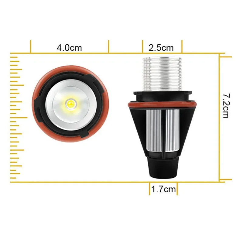 2pcs Error Free Car LED Angel Eyes Marker Light Bulb Lamp for BMW 1 5 6 7 series E87 E39 M5 E60 E61 E63 E64 x3 E83 X5 E53 thumbnail 3