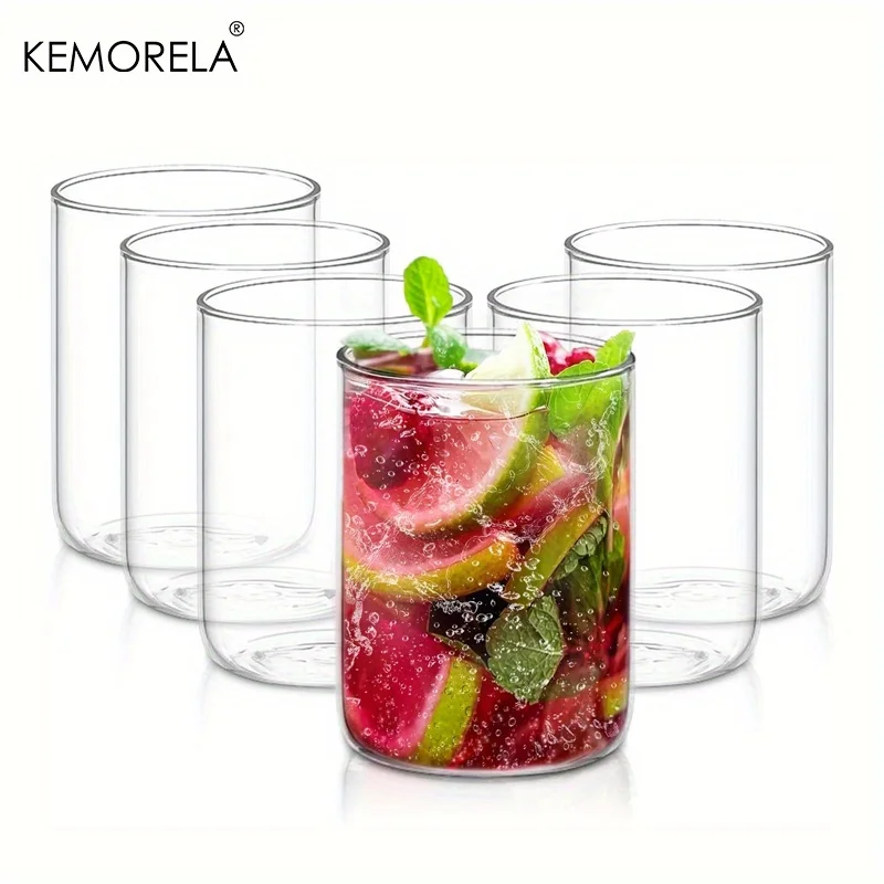 6/4PCS 15/19 Oz BPA Free Borosilicate Drinking Glasses Set Heat Resistant, Dishwasher Safe For Cocktail Whiskey Soda Water Beer thumbnail 5