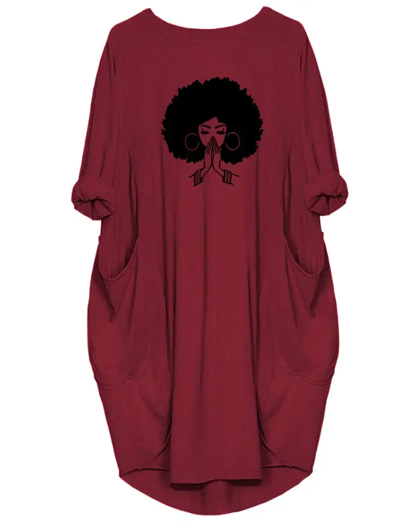 Plus Size Women Short Sleeve O-Neck Loose Casual Dresses thumbnail 4