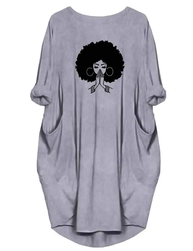 Plus Size Women Short Sleeve O-Neck Loose Casual Dresses thumbnail 5
