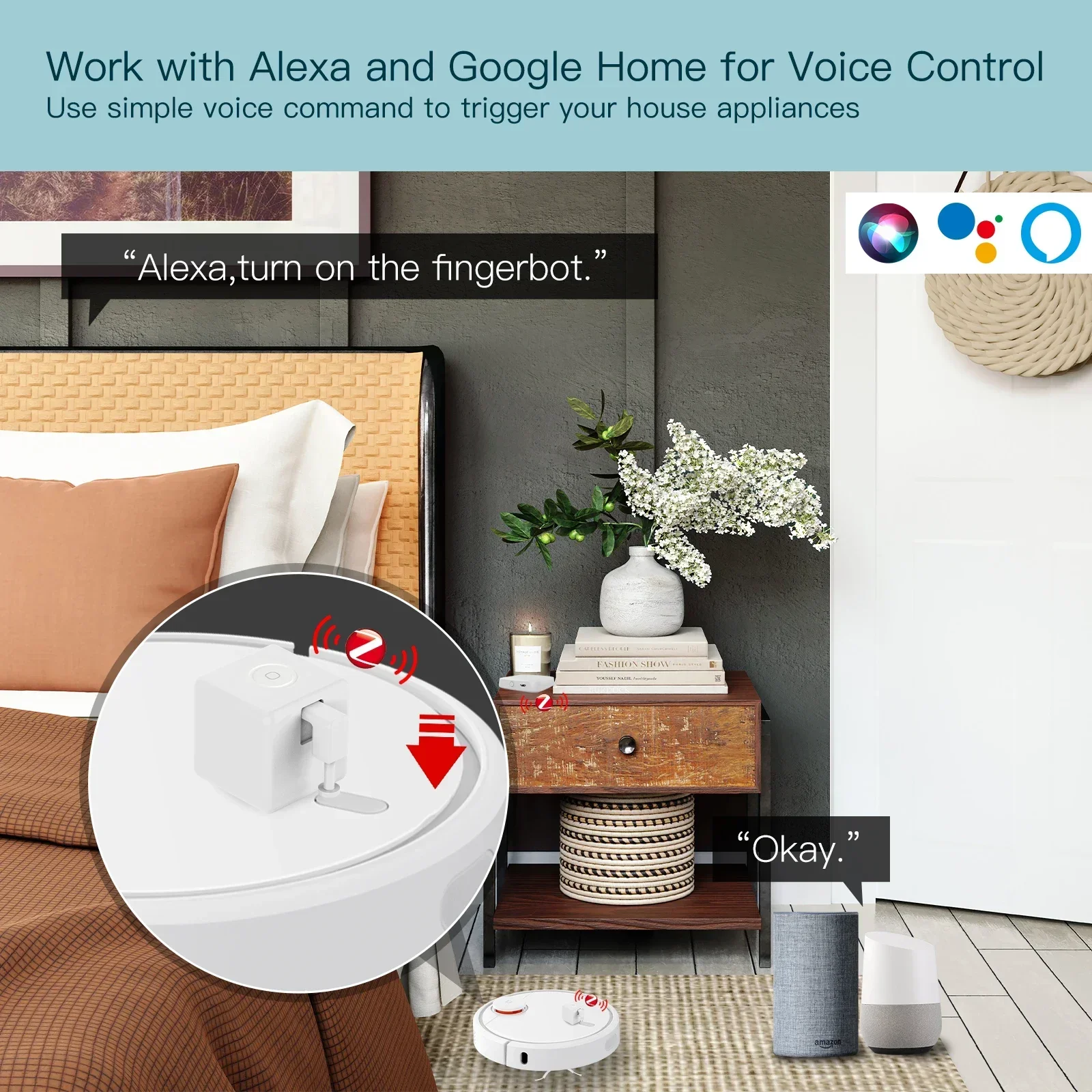 MOES Tuya Fingerbot Button Pusher New ZigBee finger robot Smart Life App automatic switch Voice Control Alexa Google Home thumbnail 5