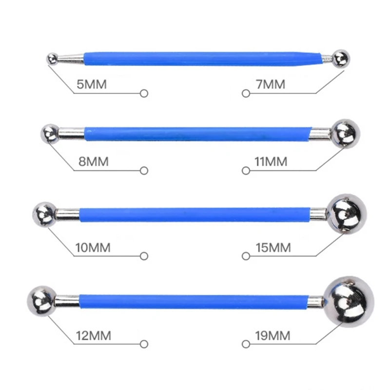 4x/set Caulking Tool  Caulk Finishing Tools Tile Floor Joint Repair  Pressed Ball for Bathroom Kitchen & Household thumbnail 6
