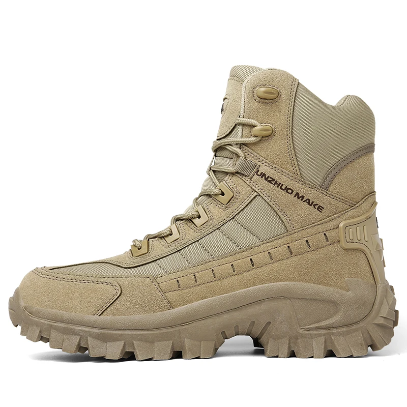 Men's Desert Combat Boots Outdoor Non-slip Tactical Boots Hiking Desert Ankle Hunting Shoes Work Safty Men Boots Botines Zapatos thumbnail 4