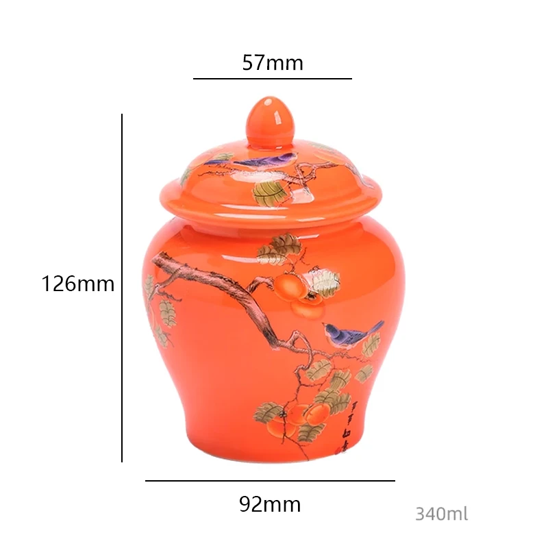 Retro Ceramic Tea Pot with Lid Sealed Mini Portable Tea Pot Tea Box Tea Container Living Room Coffee Table Decorative Ornaments thumbnail 6