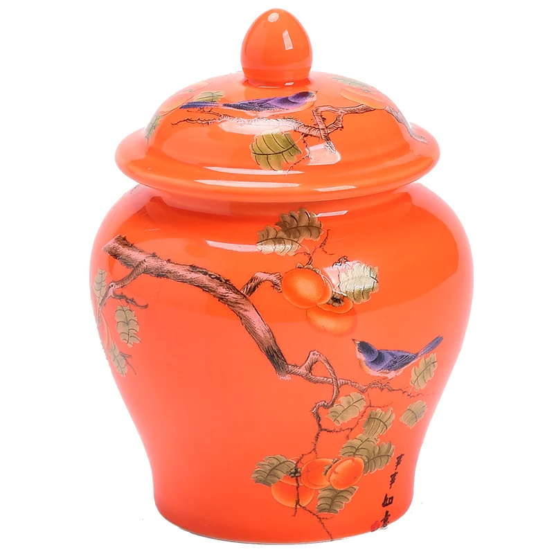 Retro Ceramic Tea Pot with Lid Sealed Mini Portable Tea Pot Tea Box Tea Container Living Room Coffee Table Decorative Ornaments thumbnail 4