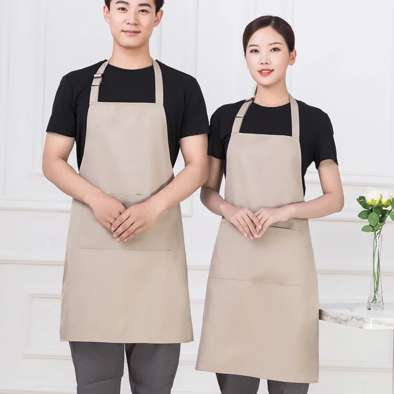 Personalized Women's Kitchen Apron for Woman Men Chef Work Apron for Grill Restaurant Bar Cafes Beauty Nails Studios Logo Design thumbnail 5
