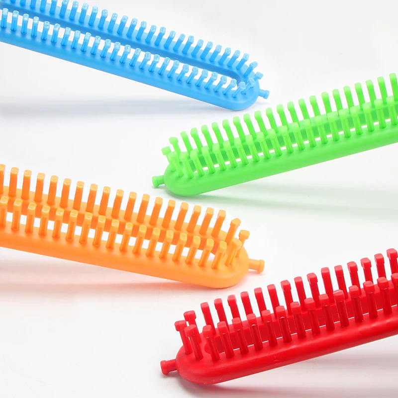 Rectangle Plastic Knitting Looms Scarf Hats Making Tools DIY Crocheting Handmade Craft Lovers - 26/36/47/58cm Long for Beginner thumbnail 2