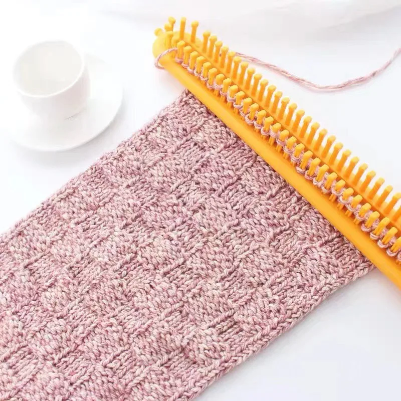 Rectangle Plastic Knitting Looms Scarf Hats Making Tools DIY Crocheting Handmade Craft Lovers - 26/36/47/58cm Long for Beginner thumbnail 4