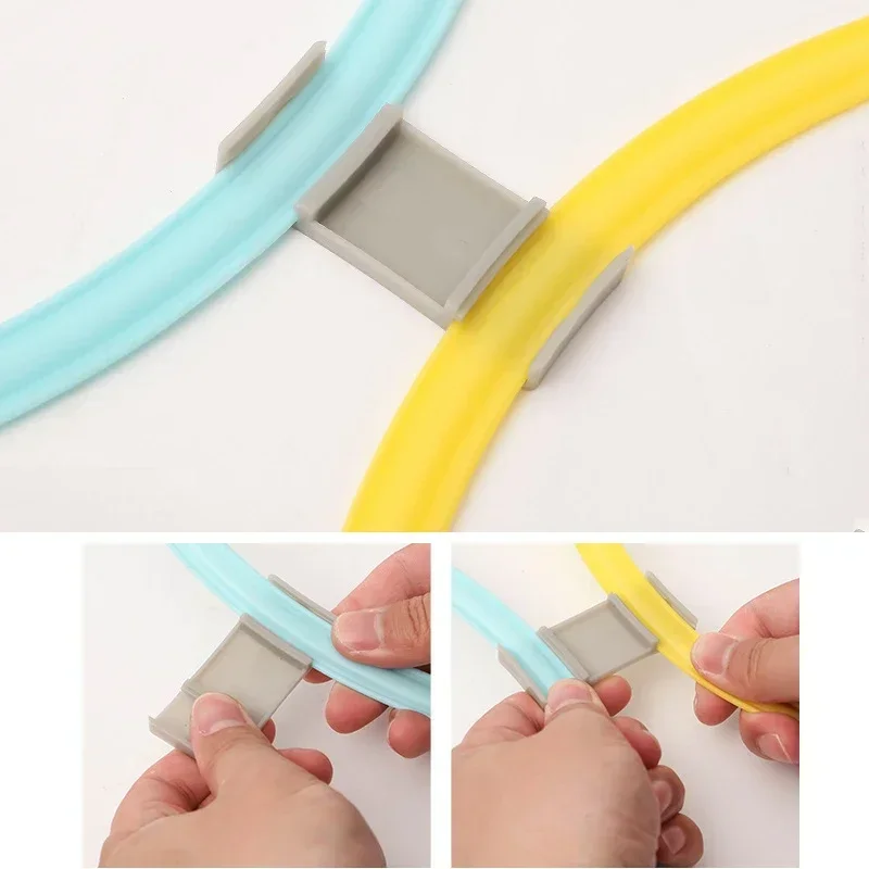 New Outdoor Kids Funny Physical Training Sport Toys Lattice Jump Ring Set Game 10 Hoops 10 Connectors for Park Play Boys Girls thumbnail 3