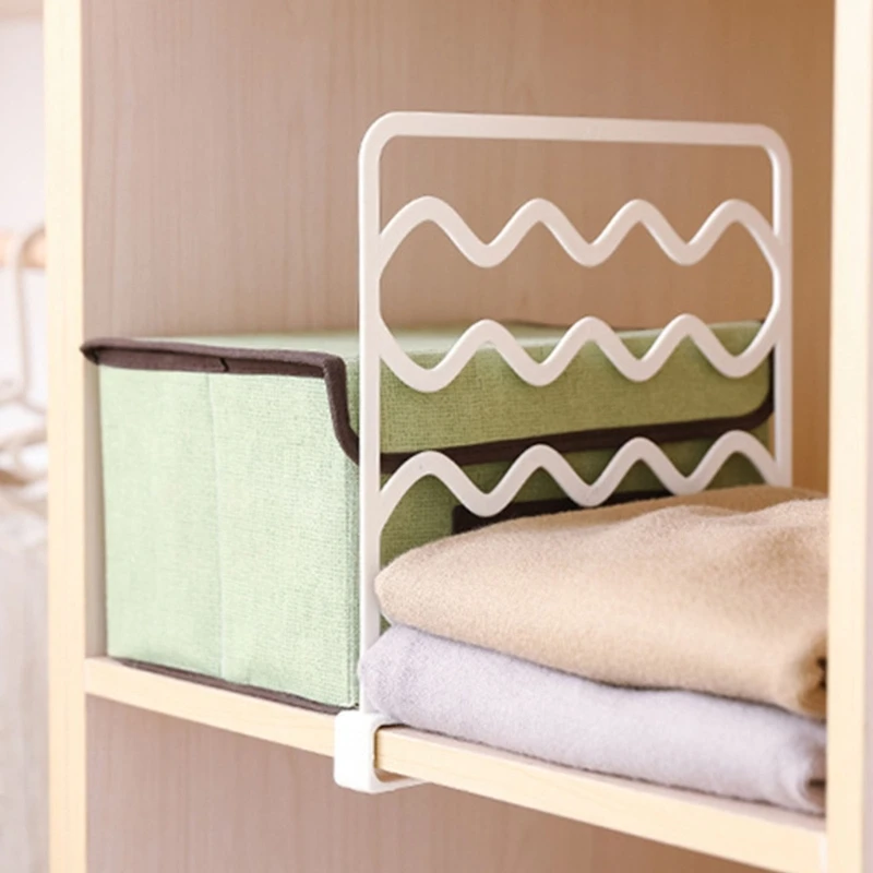Upgraded Closet Shelf Dividers Plastic Wardrobe Partition Board Shelf Divider Separator for Clothes No Drilling Durable thumbnail 6