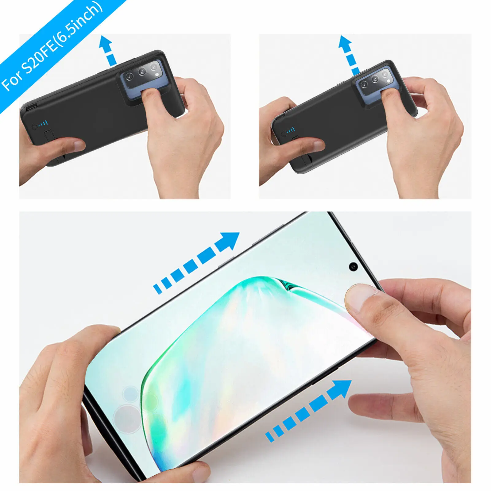 For Samsung S8 S9 S10 S20 S21 FE S22 S23 Note 20 8 9 10 Plus Ultra External Battery Case Portable power bank cell phone chargers thumbnail 3